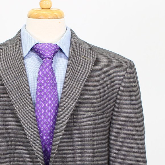 NEW Walter Morton HSM 46R Gray Solid Wool 2B Sport Coat Blazer Jacket V9… - Picture 5 of 11